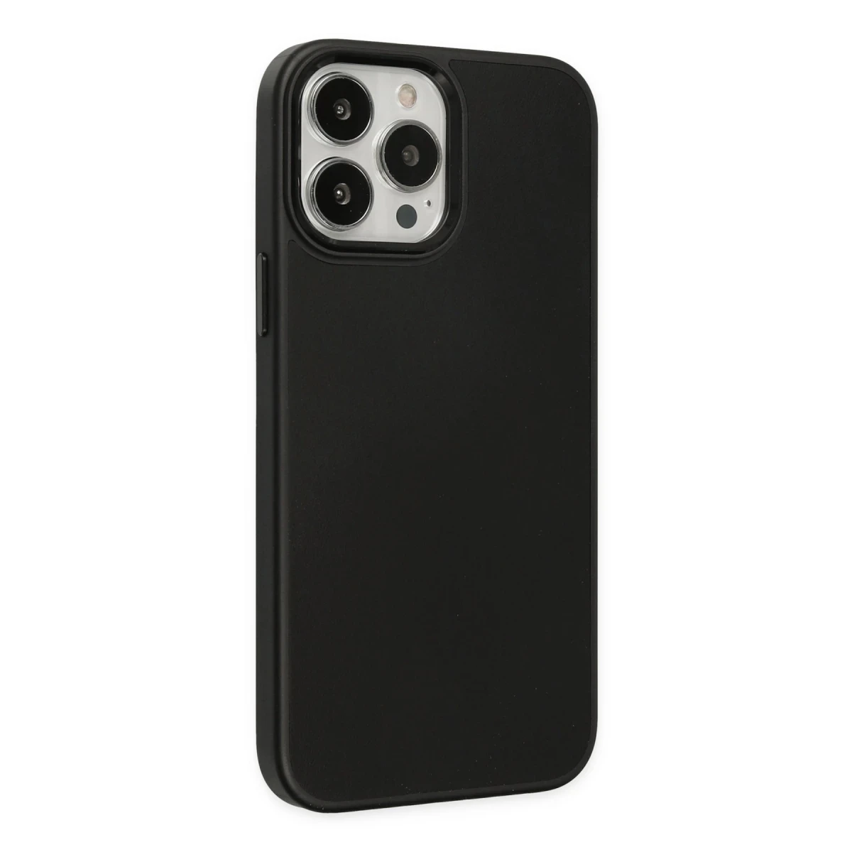Newface Apple iPhone 13 Pro Kılıf Asya Deri Silikon - Siyah — görsel 6