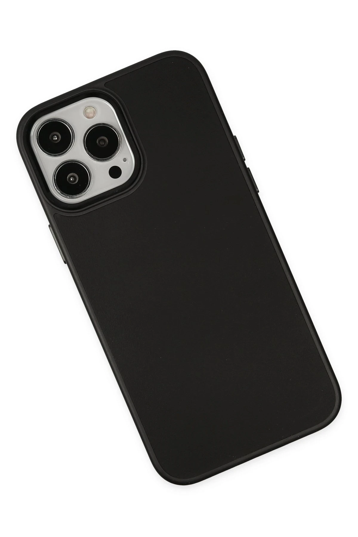 Newface Apple iPhone 13 Pro Kılıf Asya Deri Silikon - Siyah — görsel 3