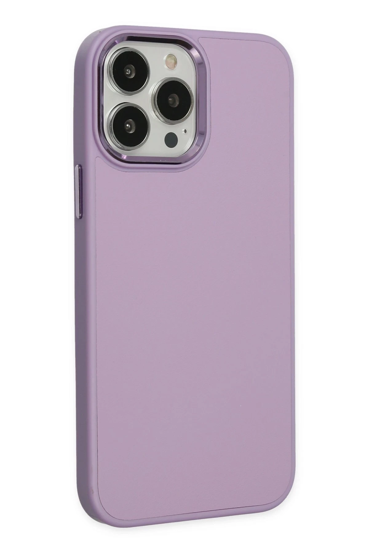 Newface iPhone 13 Pro Kılıf Asya Deri Silikon - Lila