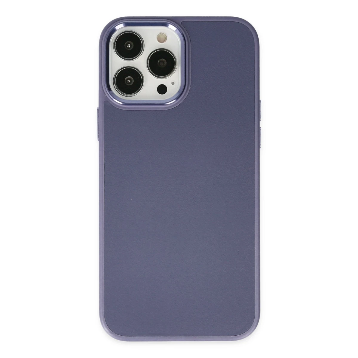 Newface Apple iPhone 13 Pro Kılıf Asya Deri Silikon - Mor