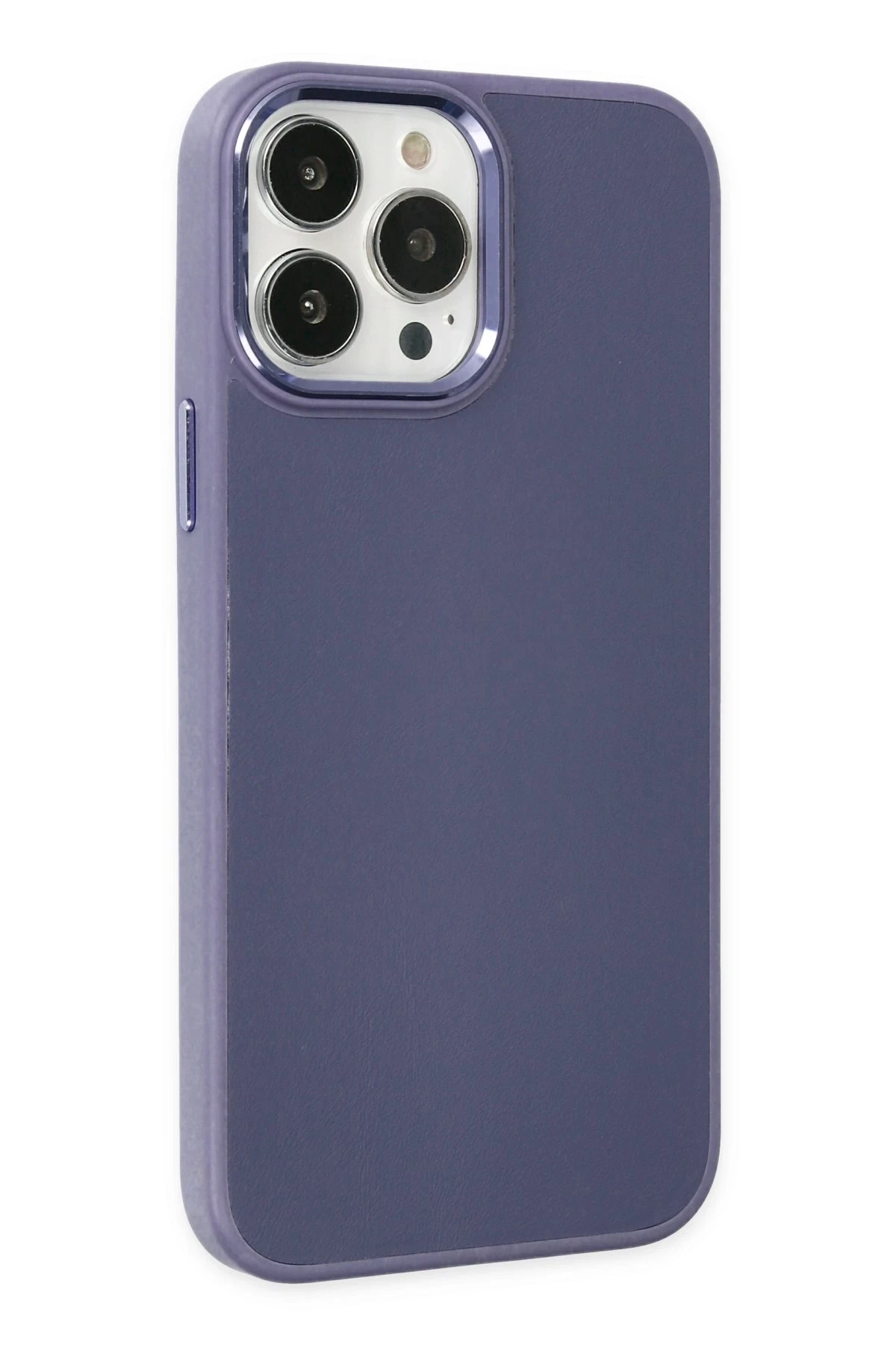 Newface iPhone 13 Pro Kılıf Asya Deri Silikon - Mor