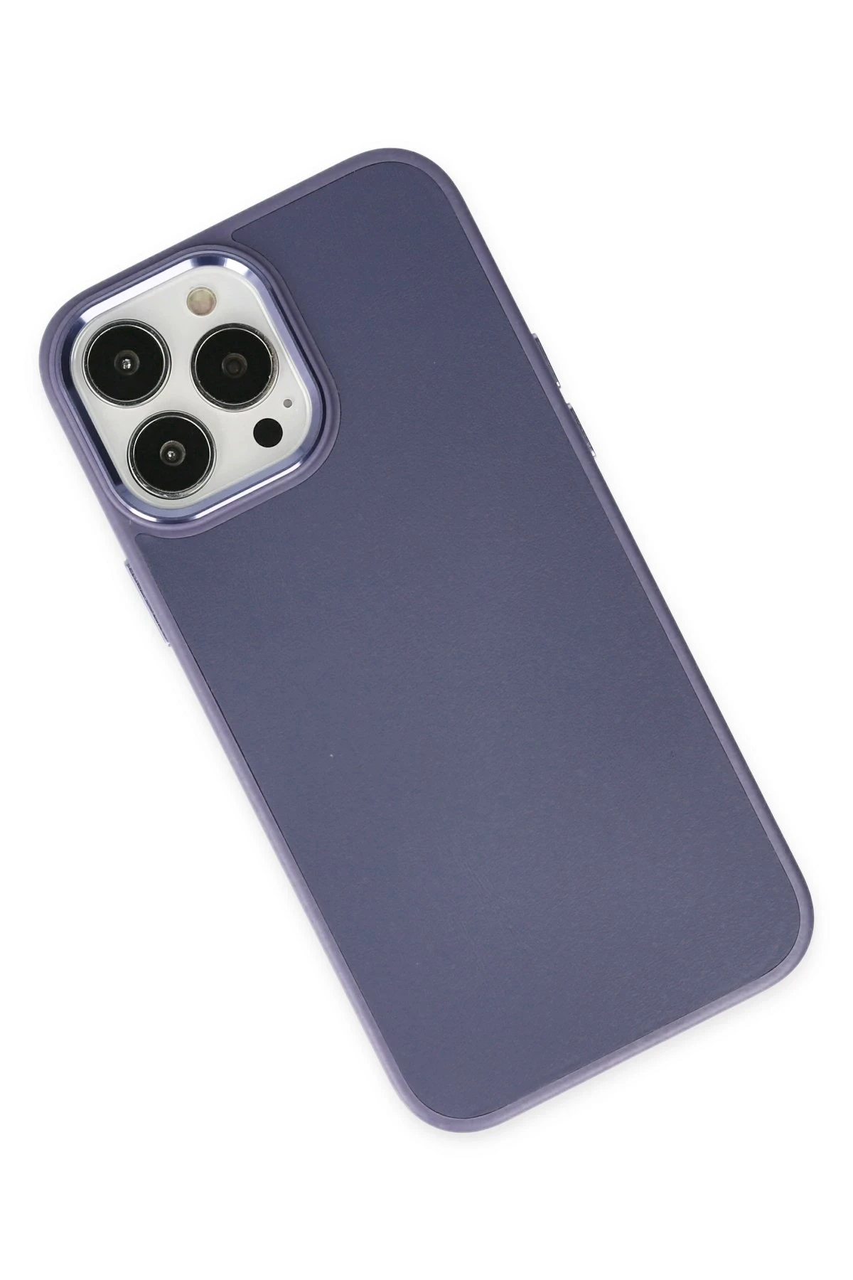 Newface iPhone 13 Pro Kılıf Asya Deri Silikon - Mor