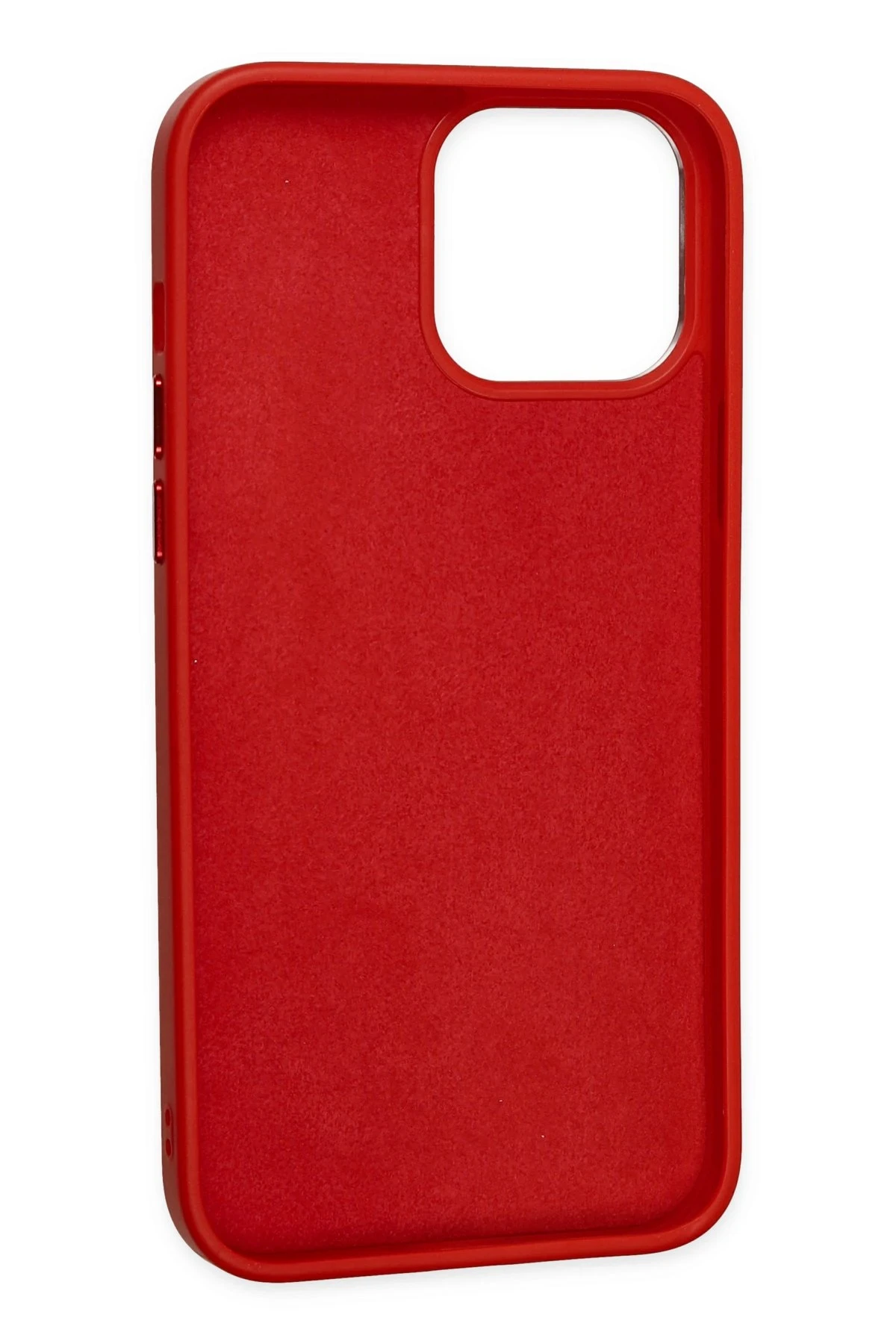 Newface iPhone 13 Pro Max Kılıf Asya Deri Silikon - Kırmızı