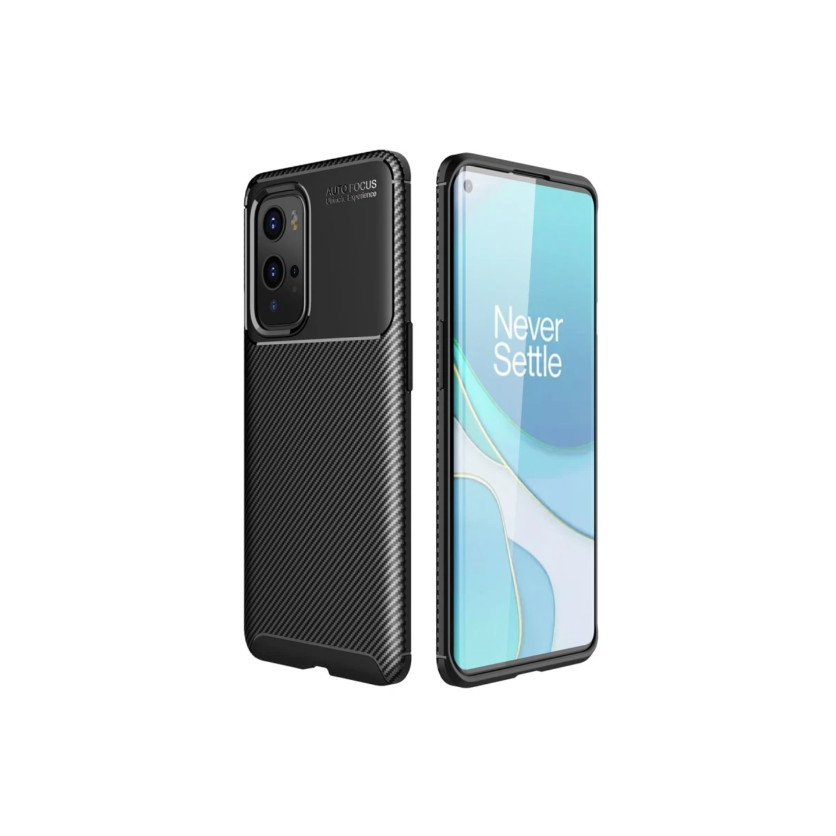 Newface One Plus 9 Pro Kılıf Auto Focus Karbon Kapak - Siyah — görsel 11