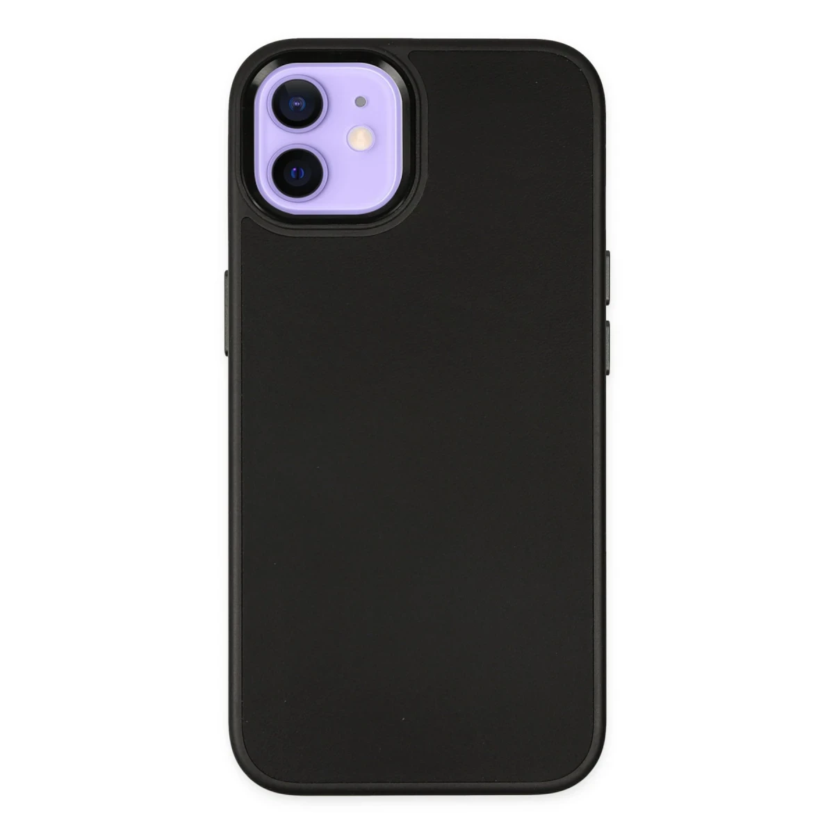 Newface Apple iPhone 12 Kılıf Asya Deri Silikon - Siyah — görsel 5