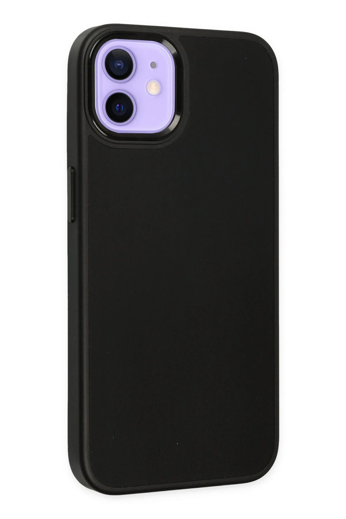 Newface Apple iPhone 12 Kılıf Asya Deri Silikon - Siyah — görsel 2
