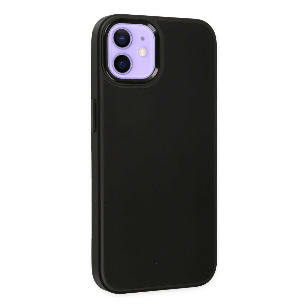 Newface Apple iPhone 12 Kılıf Asya Deri Silikon - Siyah — görsel 6