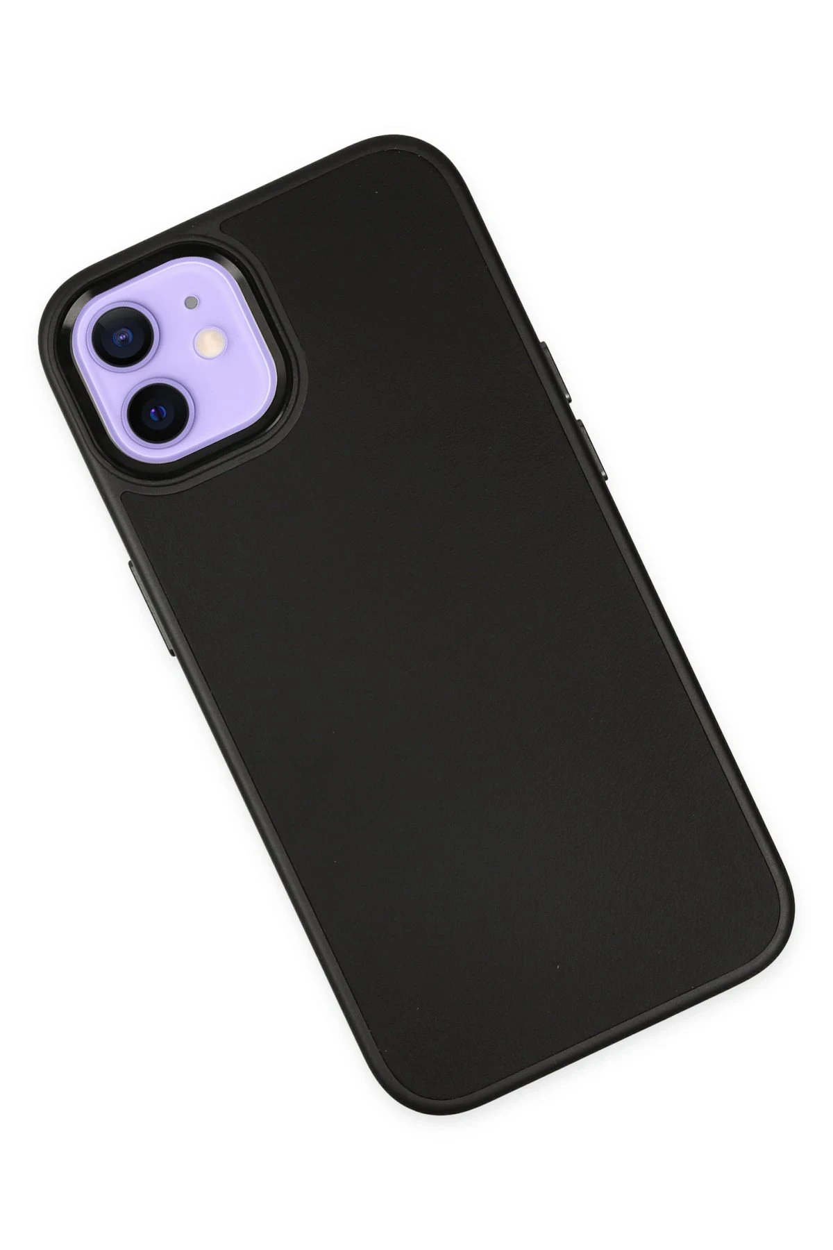 Newface Apple iPhone 12 Kılıf Asya Deri Silikon - Siyah — görsel 3