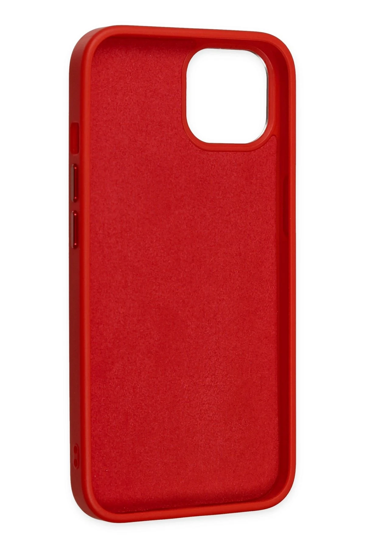 Newface iPhone 12 Kılıf Asya Deri Silikon - Kırmızı