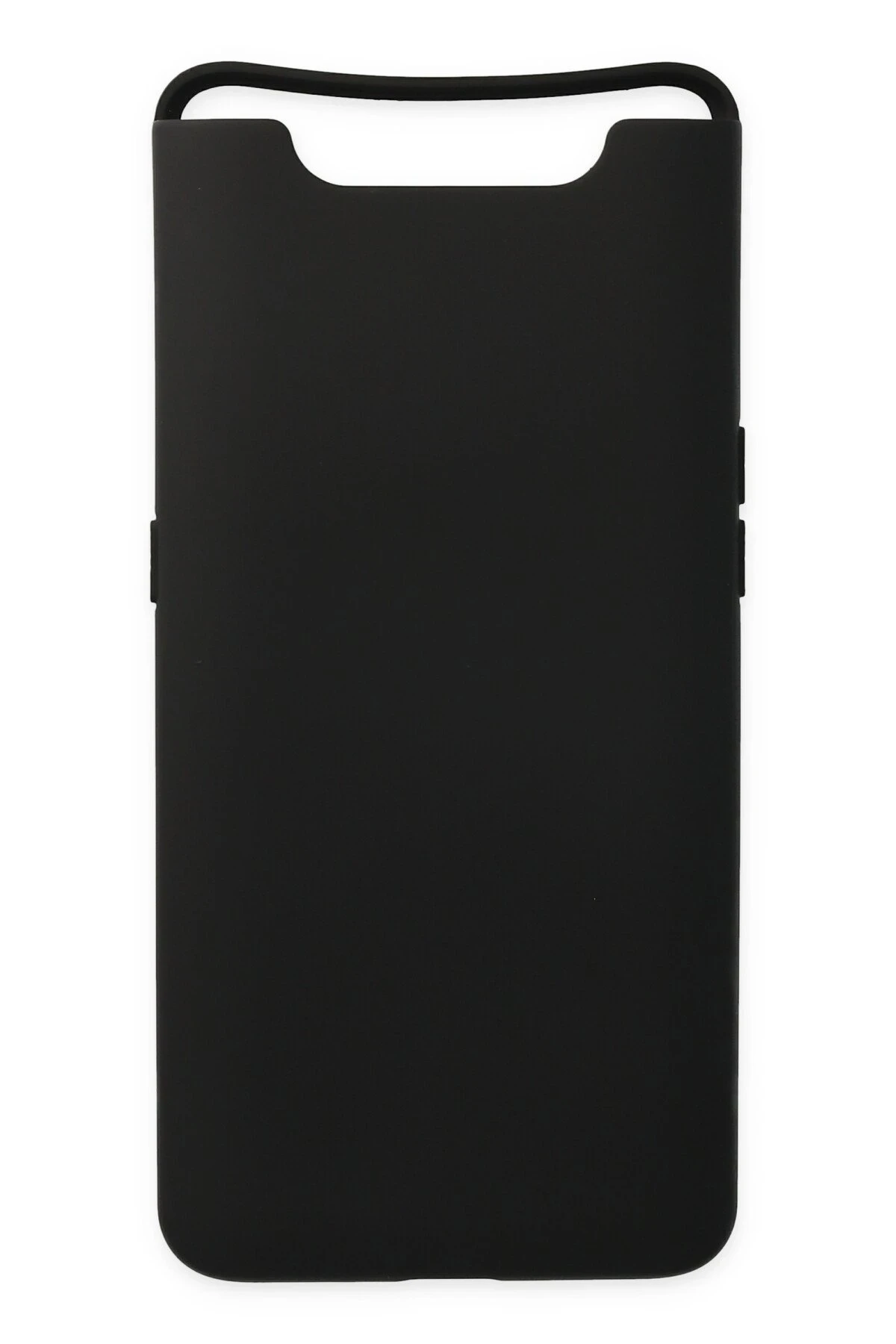 Newface Samsung Galaxy A80 Kılıf Nano içi Kadife Silikon - Siyah