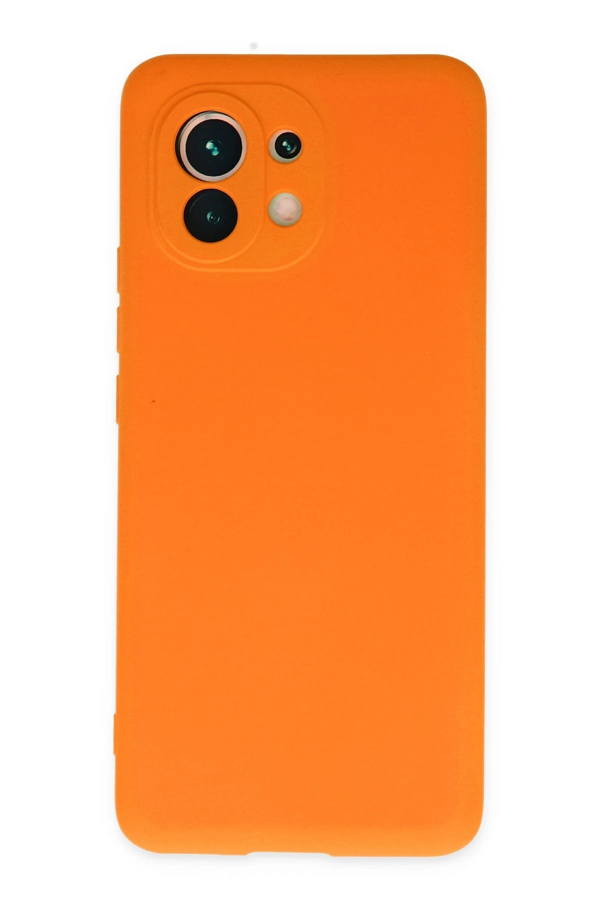 Newface Xiaomi Mi 11 Kılıf Nano içi Kadife Silikon - Turuncu