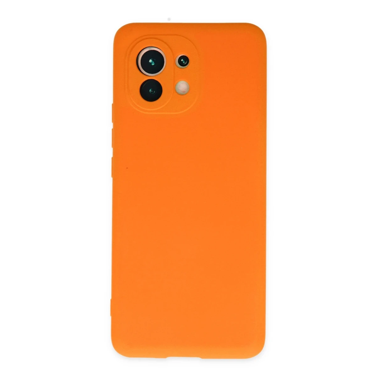Newface Xiaomi Mi 11 Kılıf Nano içi Kadife Silikon - Turuncu — görsel 4