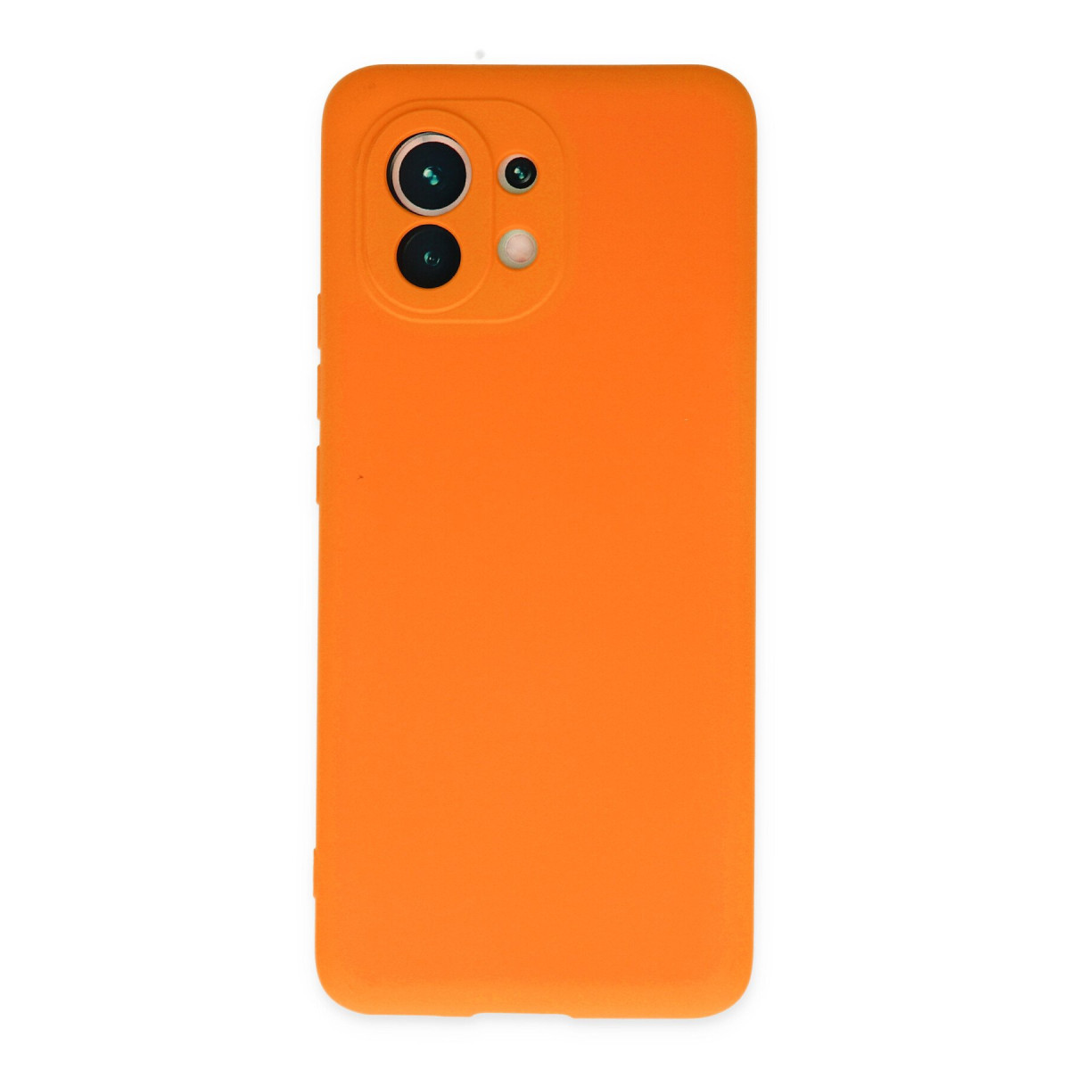 Newface Xiaomi Mi 11 Kılıf Nano içi Kadife Silikon - Turuncu — görsel 7