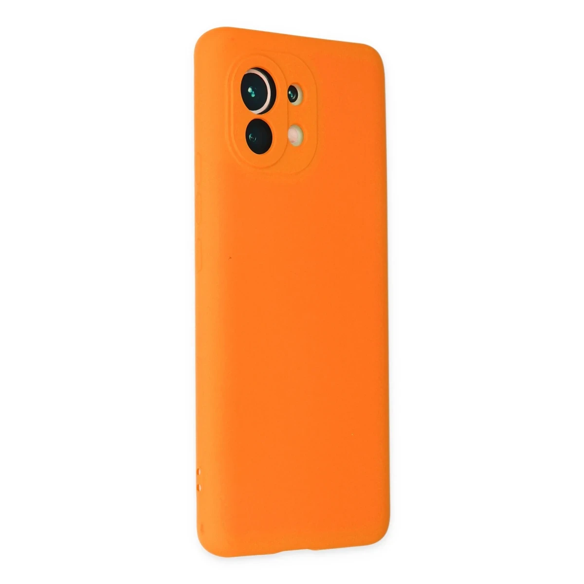 Newface Xiaomi Mi 11 Kılıf Nano içi Kadife Silikon - Turuncu — görsel 5