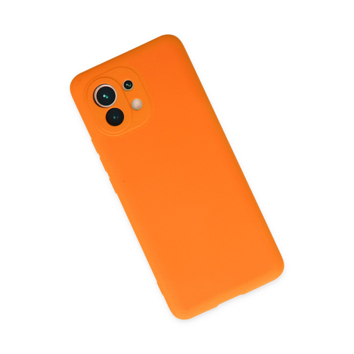 Newface Xiaomi Mi 11 Kılıf Nano içi Kadife Silikon - Turuncu — görsel 9