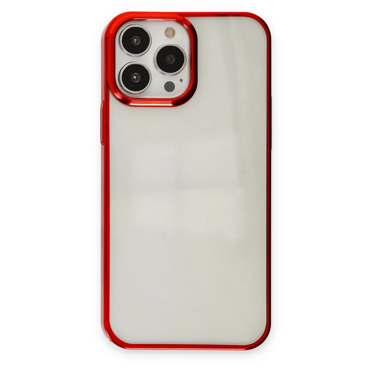 Newface Apple iPhone 14 Pro Max Kılıf Element Silikon - Kırmızı