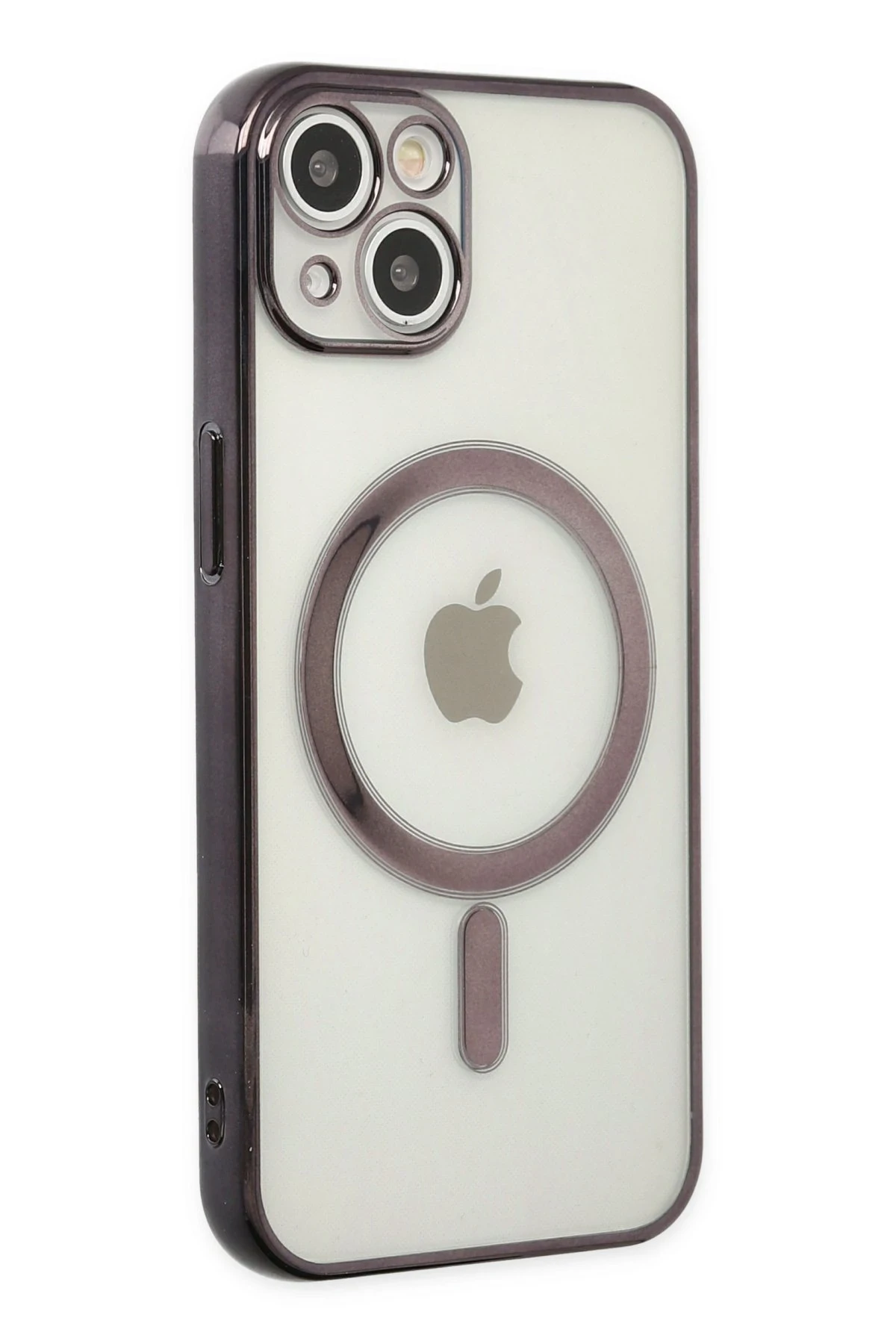 Newface Apple iPhone 14 Kılıf Magneticsafe Lazer Silikon - Siyah
