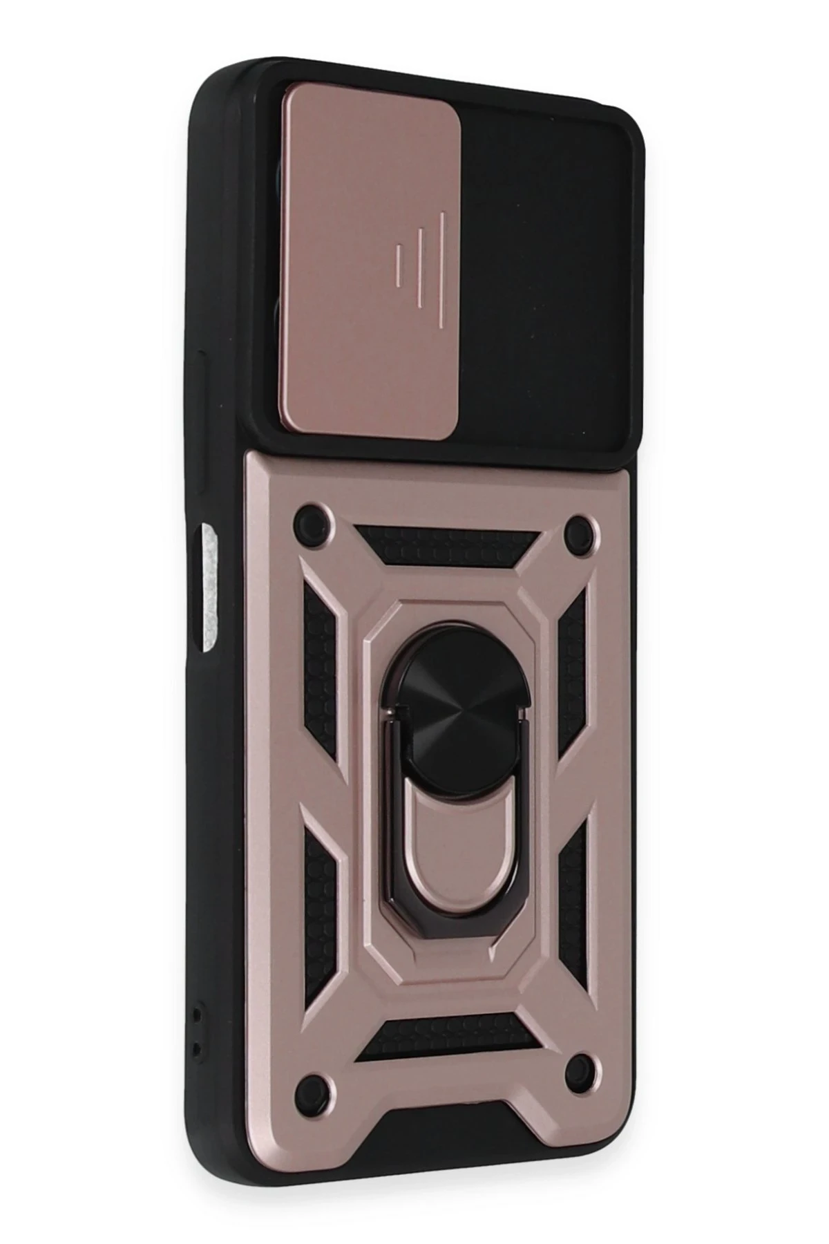 Newface Vivo Y35 Kılıf Pars Lens Yüzüklü Silikon - Rose Gold — görsel 2