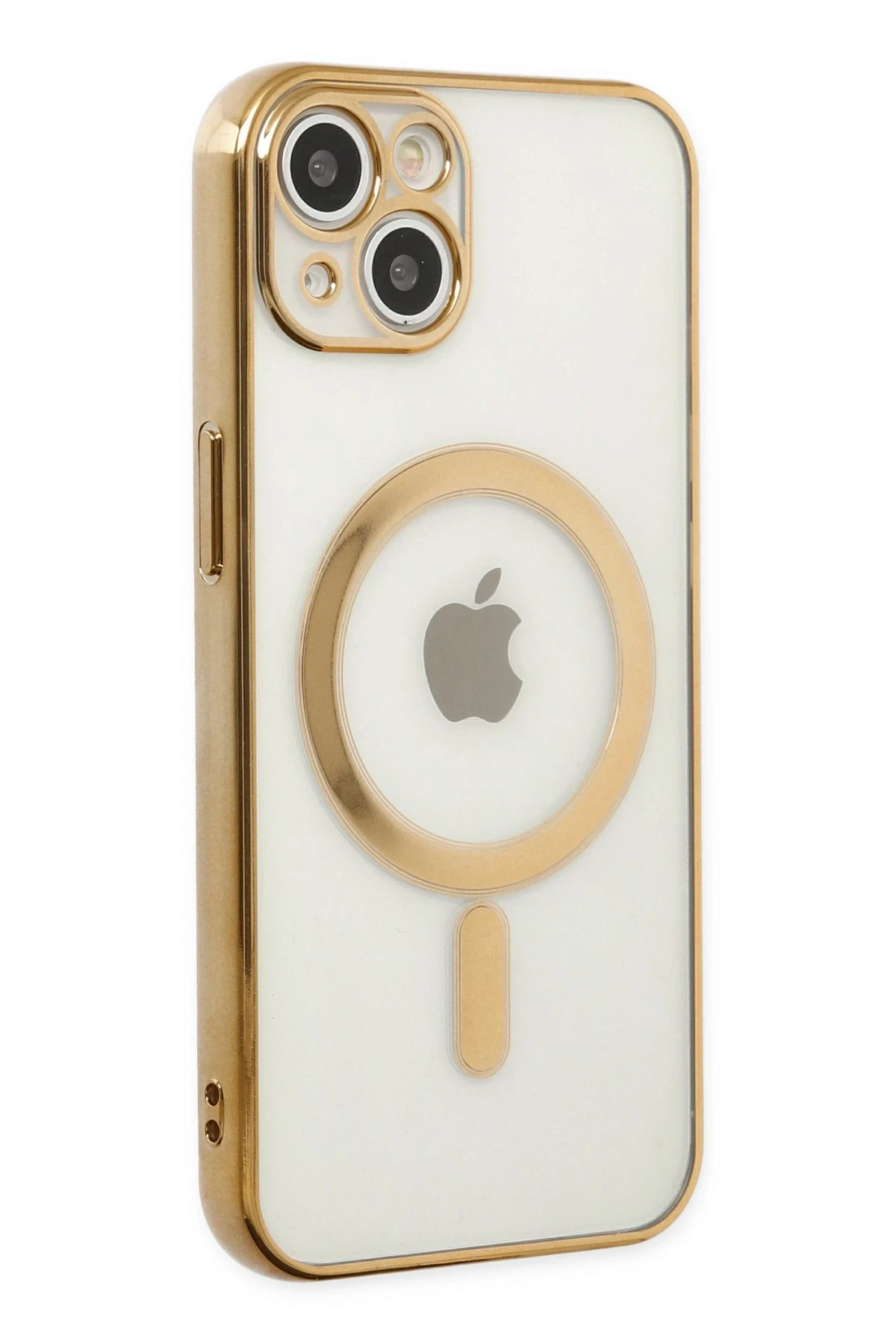 Newface iPhone 14 Plus Kılıf Magneticsafe Lazer Silikon - Gold