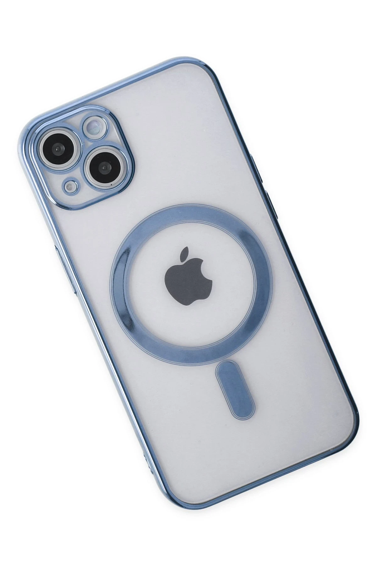Newface iPhone 14 Plus Kılıf Magneticsafe Lazer Silikon - Sierra Blue