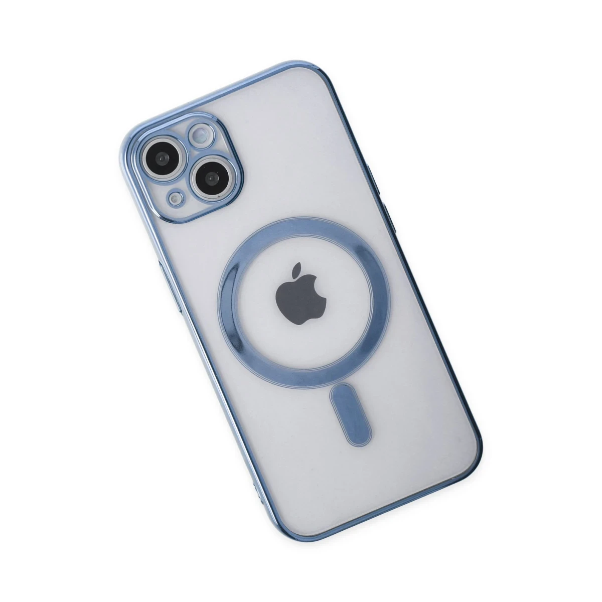 Newface Apple iPhone 14 Plus Kılıf Magneticsafe Lazer Silikon - Sierra Blue