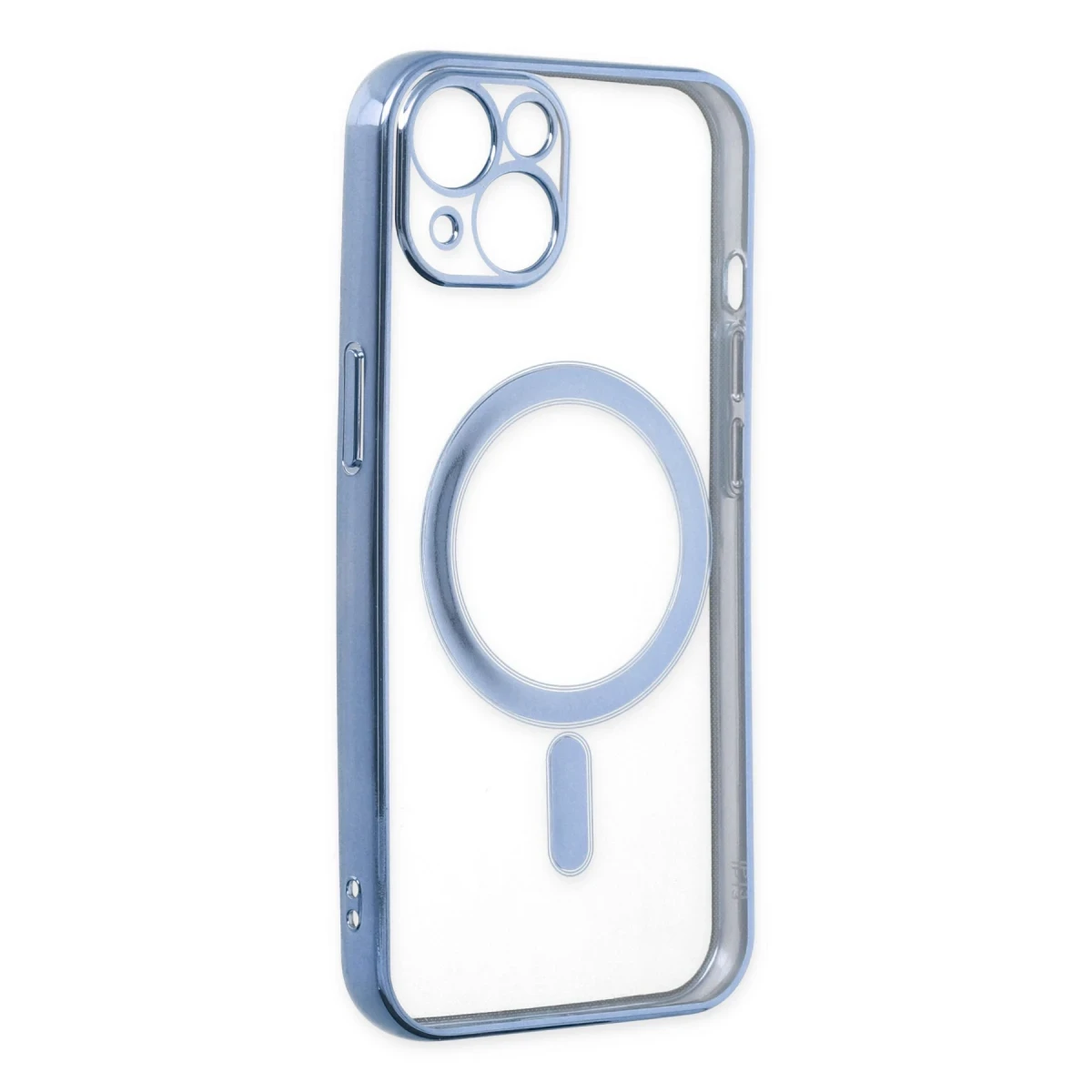 Newface Apple iPhone 14 Plus Kılıf Magneticsafe Lazer Silikon - Sierra Blue