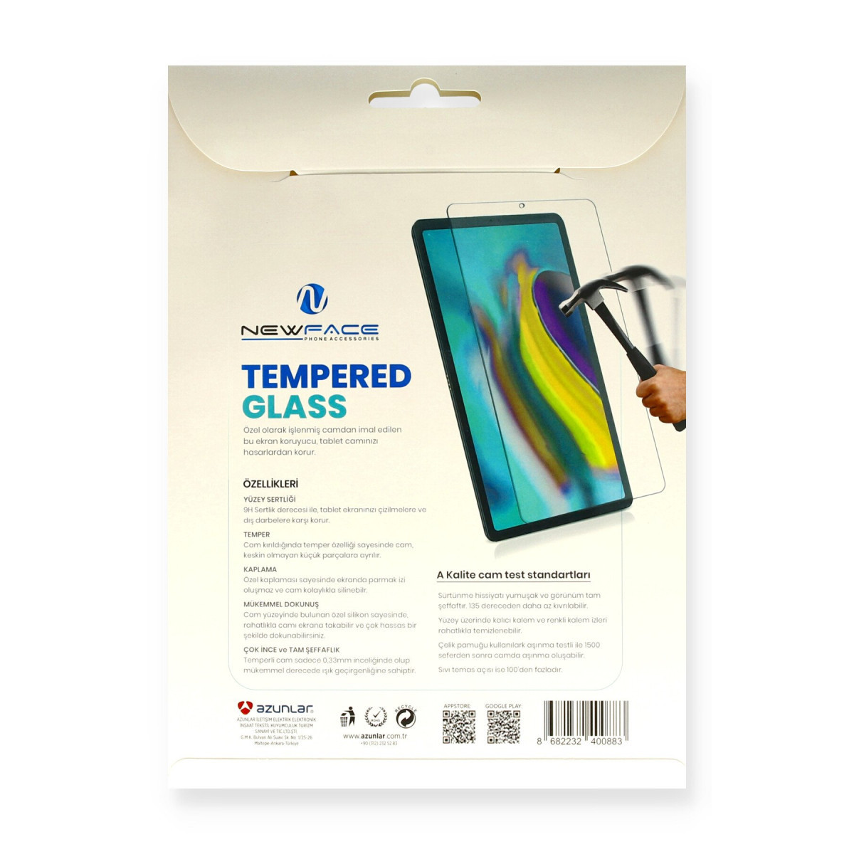 Newface Universal 7 Tablet Cam Ekran Koruyucu — görsel 9