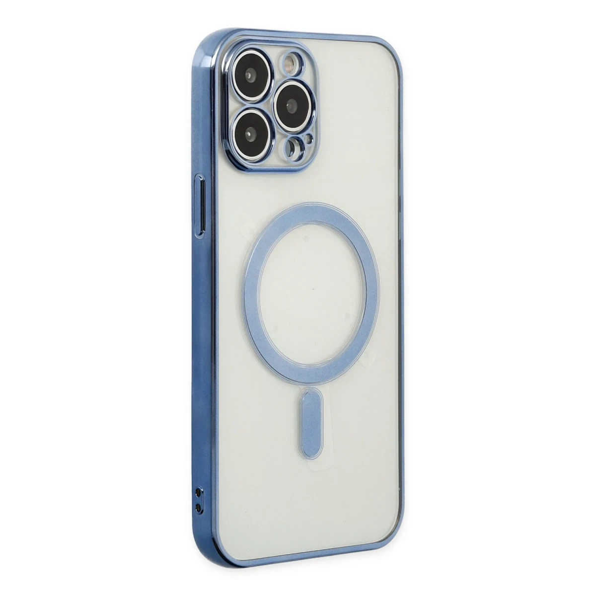 Newface Apple iPhone 14 Pro Kılıf Magneticsafe Lazer Silikon - Sierra Blue