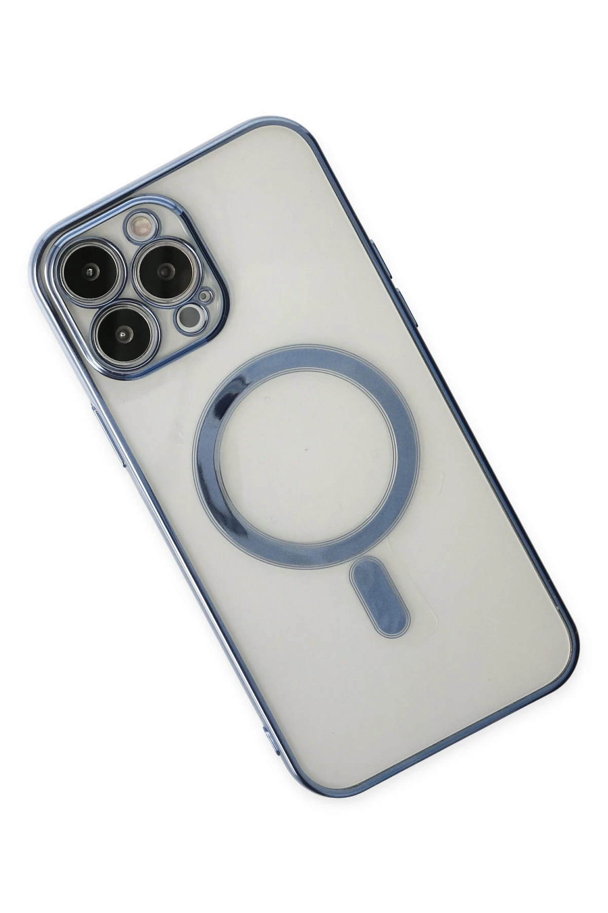 Newface iPhone 14 Pro Kılıf Magneticsafe Lazer Silikon - Sierra Blue
