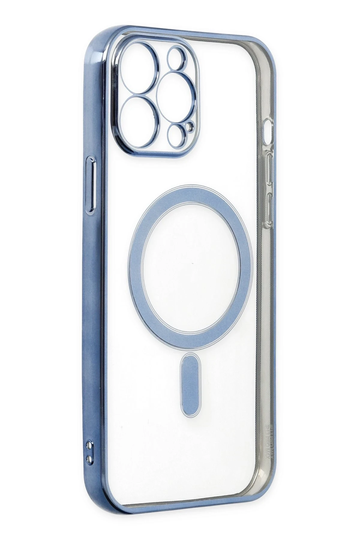 Newface iPhone 14 Pro Kılıf Magneticsafe Lazer Silikon - Sierra Blue