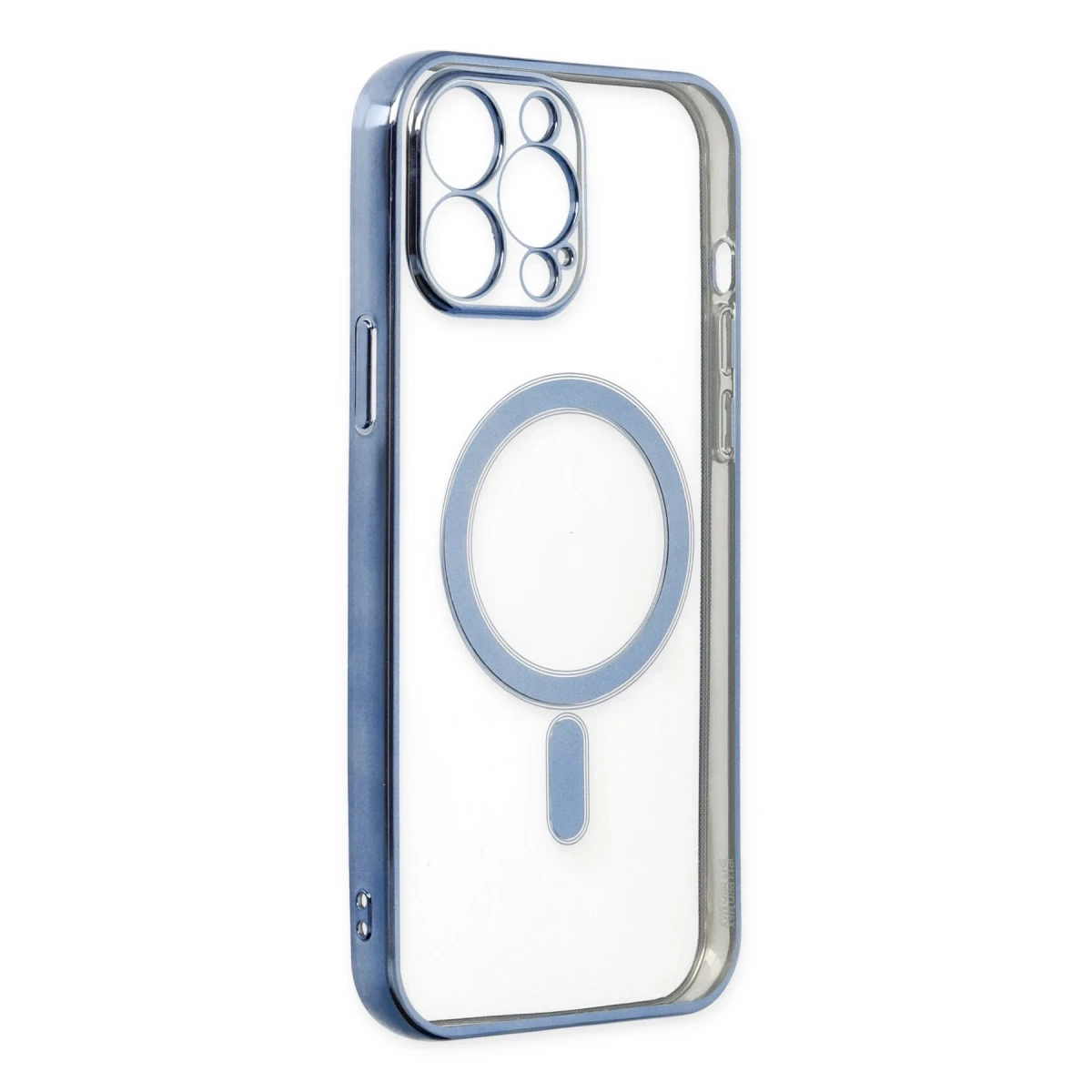 Newface Apple iPhone 14 Pro Kılıf Magneticsafe Lazer Silikon - Sierra Blue