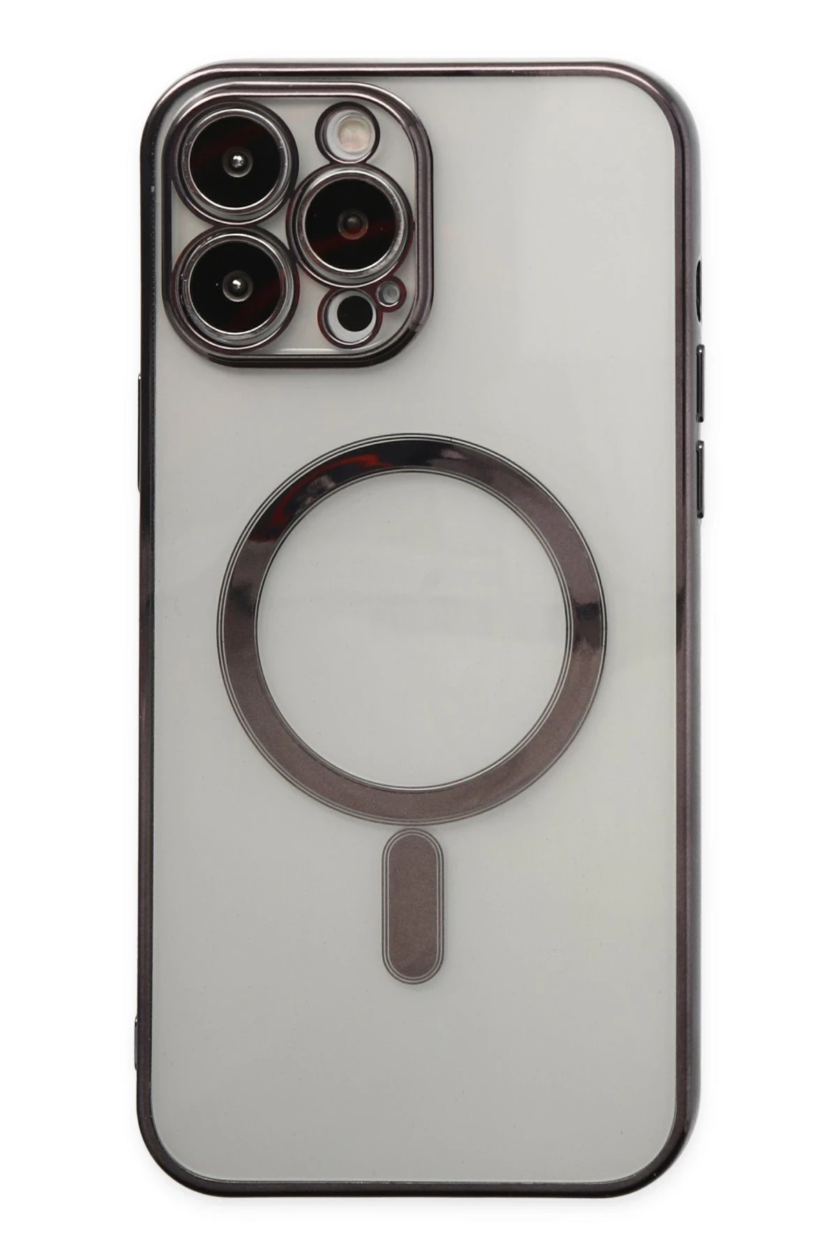 Newface Apple iPhone 14 Pro Max Kılıf Magneticsafe Lazer Silikon - Siyah — görsel 2