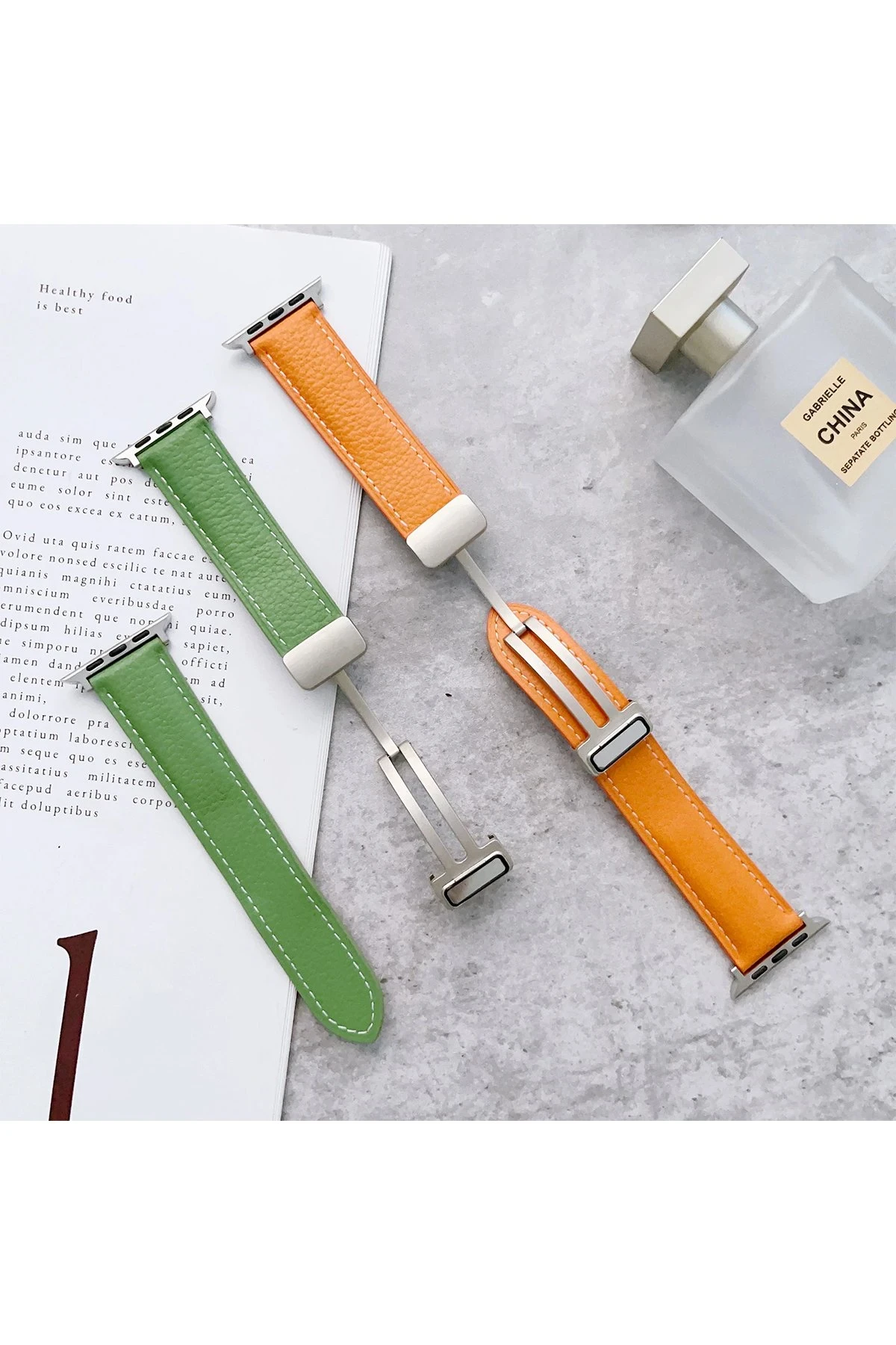 Newface Apple Watch 42mm KR414 Daks Deri Kordon - Beyaz — görsel 4