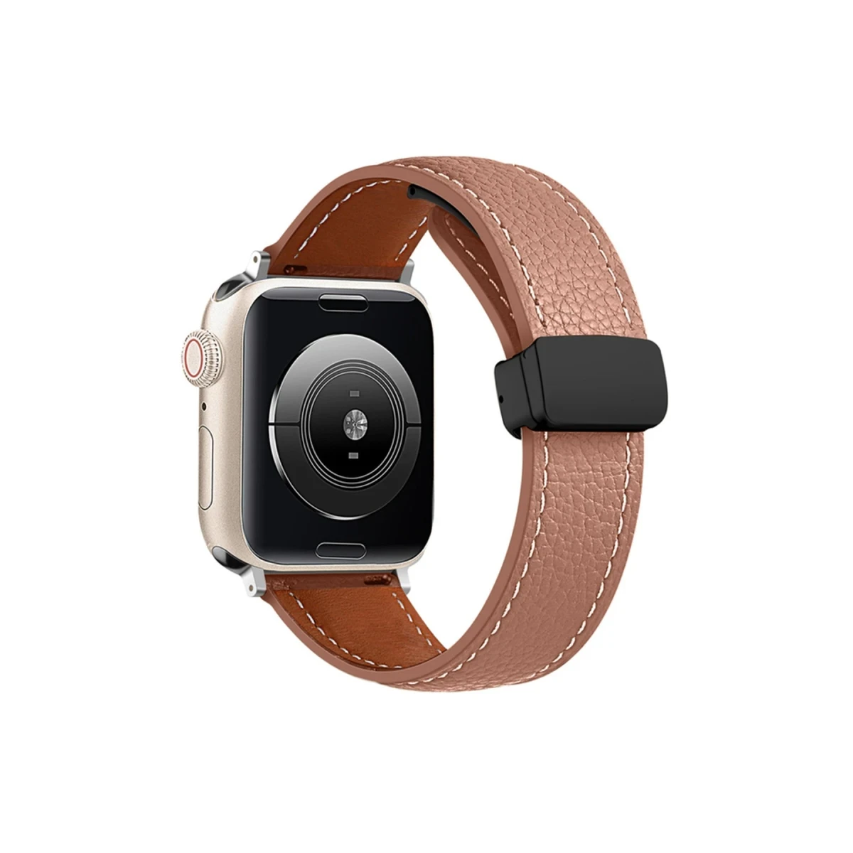 Newface Apple Watch 42mm KR414 Daks Deri Kordon - Kahverengi