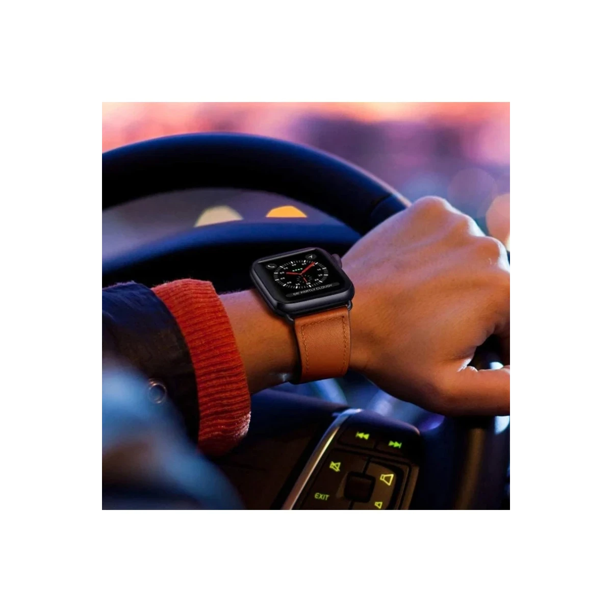Newface Apple Watch 38mm KR415 Luaz Deri Kordon - Siyah — görsel 7