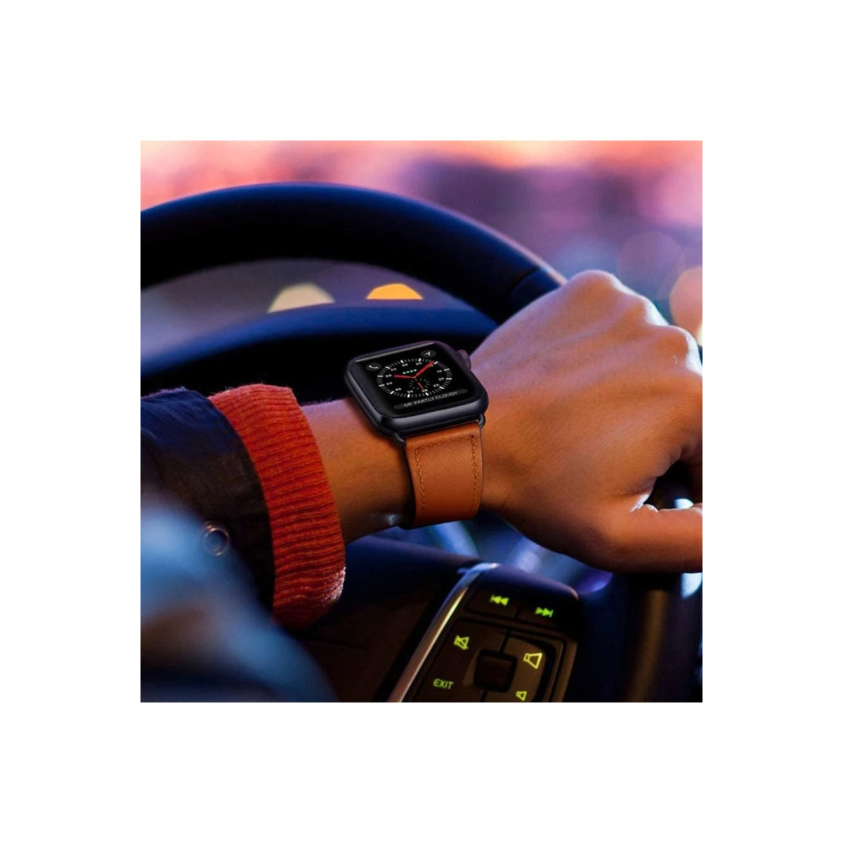Newface Apple Watch 38mm KR415 Luaz Deri Kordon - Siyah — görsel 12