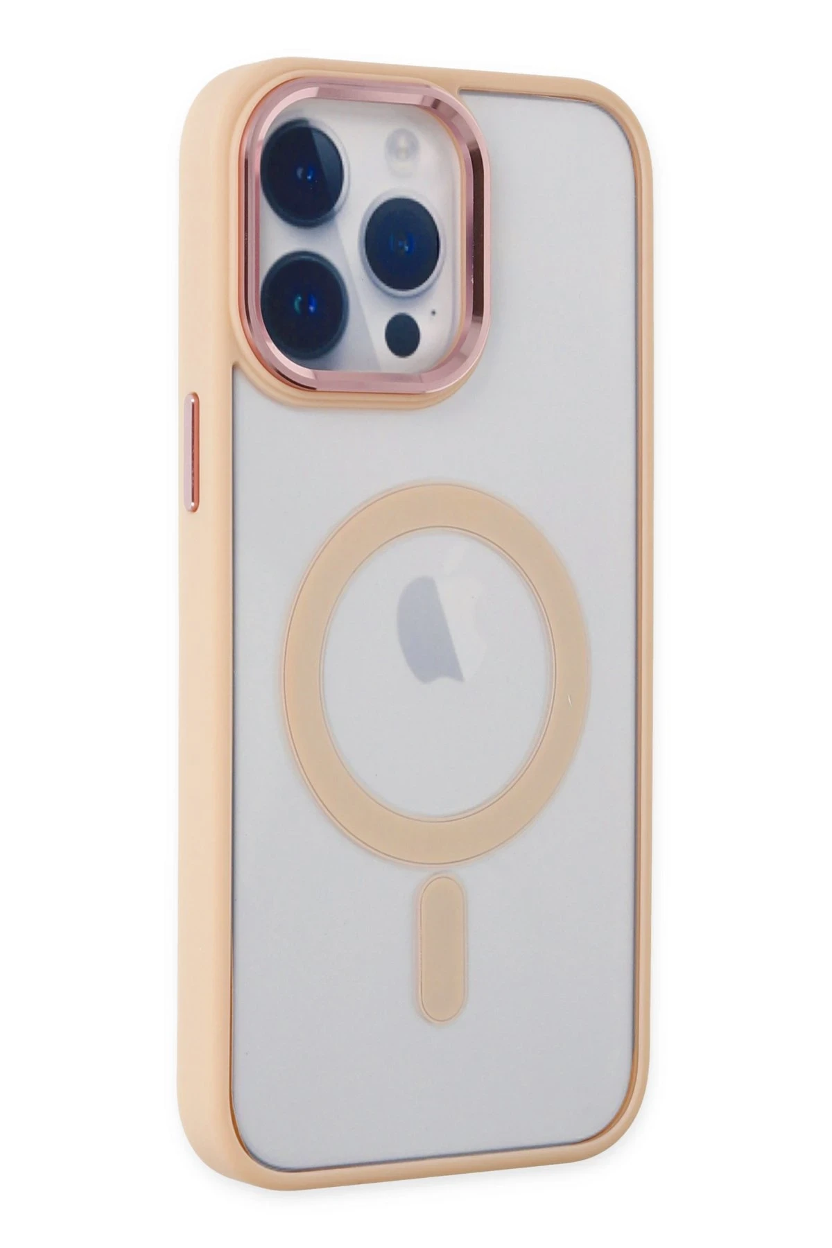 Newface iPhone 14 Pro Max Kılıf Room Magneticsafe Silikon - Pudra