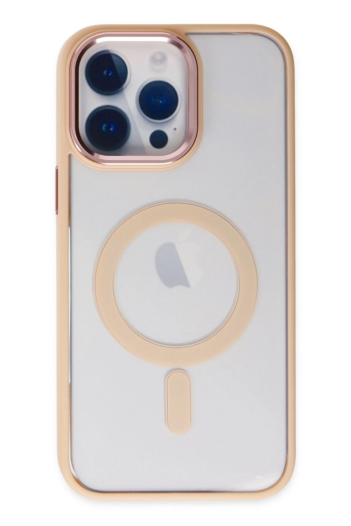 Newface iPhone 14 Pro Max Kılıf Room Magneticsafe Silikon - Pudra
