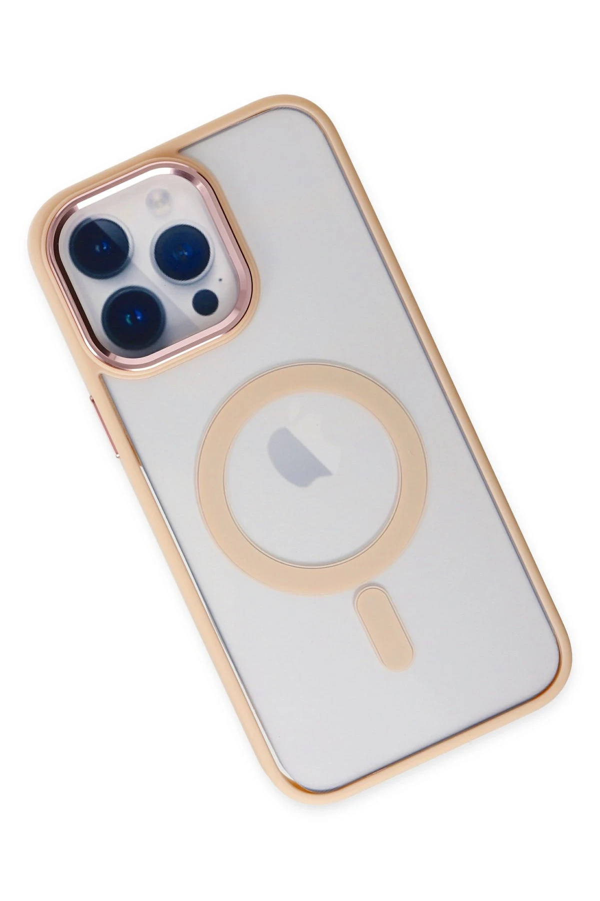 Newface iPhone 14 Pro Max Kılıf Room Magneticsafe Silikon - Pudra