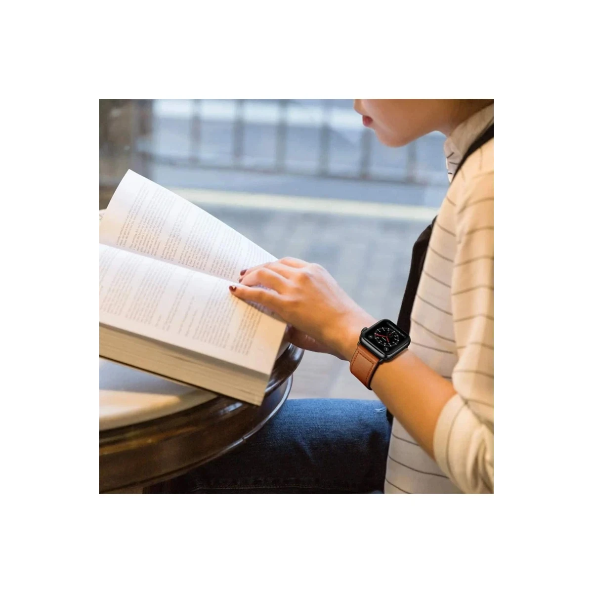 Newface Apple Watch 42mm KR415 Luaz Deri Kordon - Siyah — görsel 10