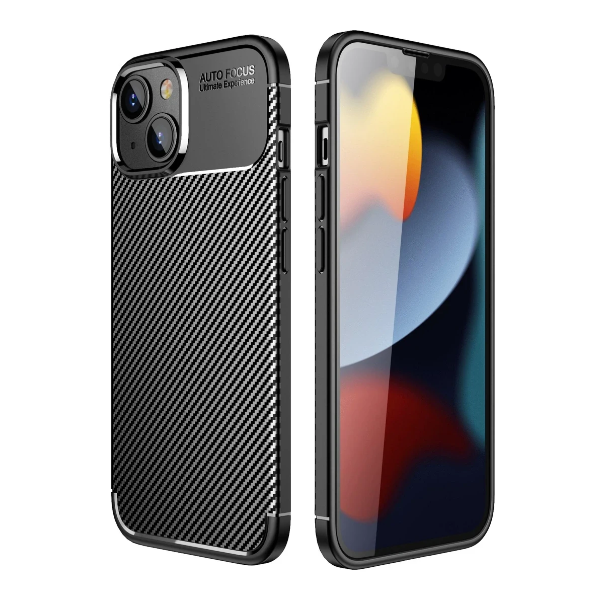 Newface Apple iPhone 14 Plus Kılıf Auto Focus Karbon Kapak - Siyah — görsel 4