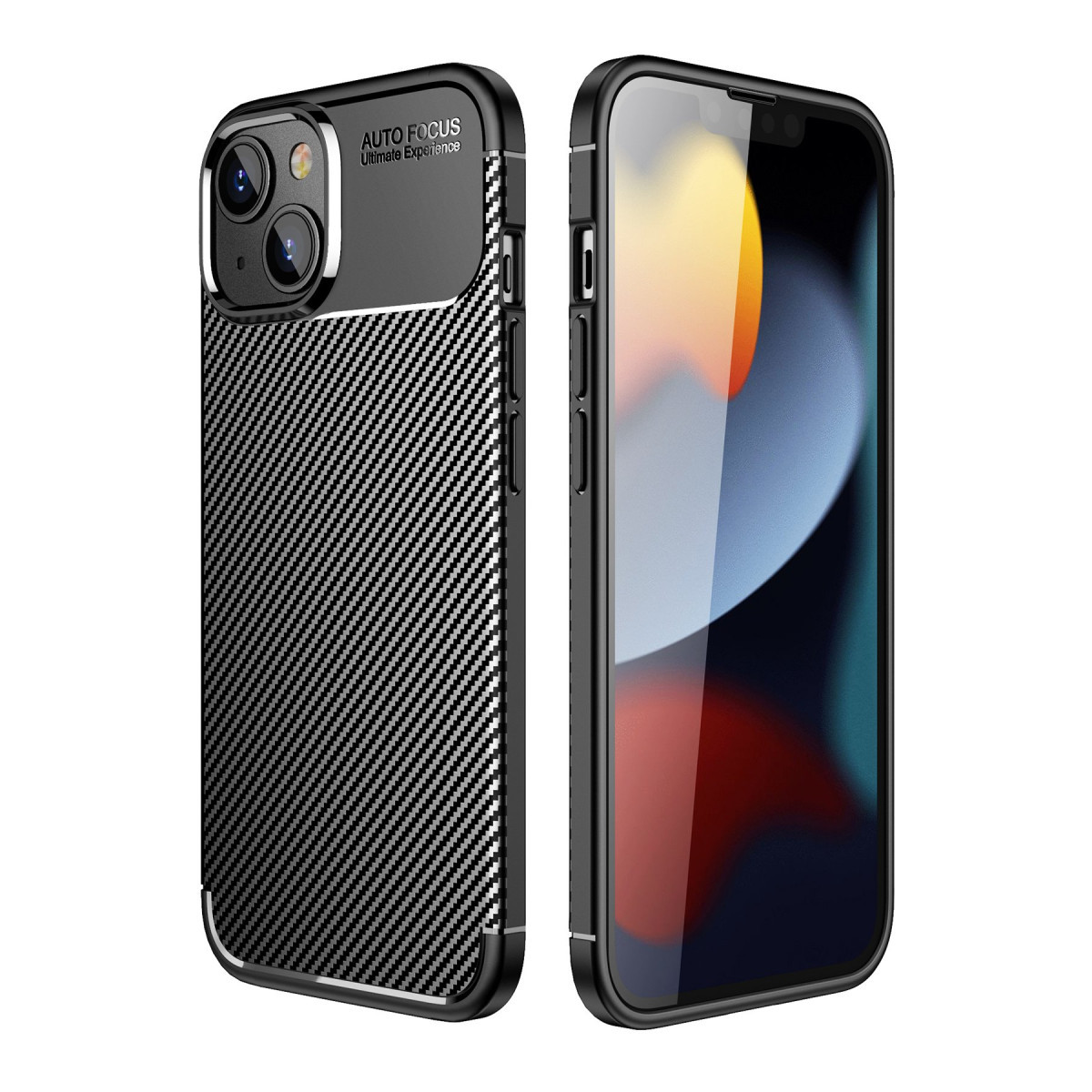 Newface Apple iPhone 14 Plus Kılıf Auto Focus Karbon Kapak - Siyah — görsel 7