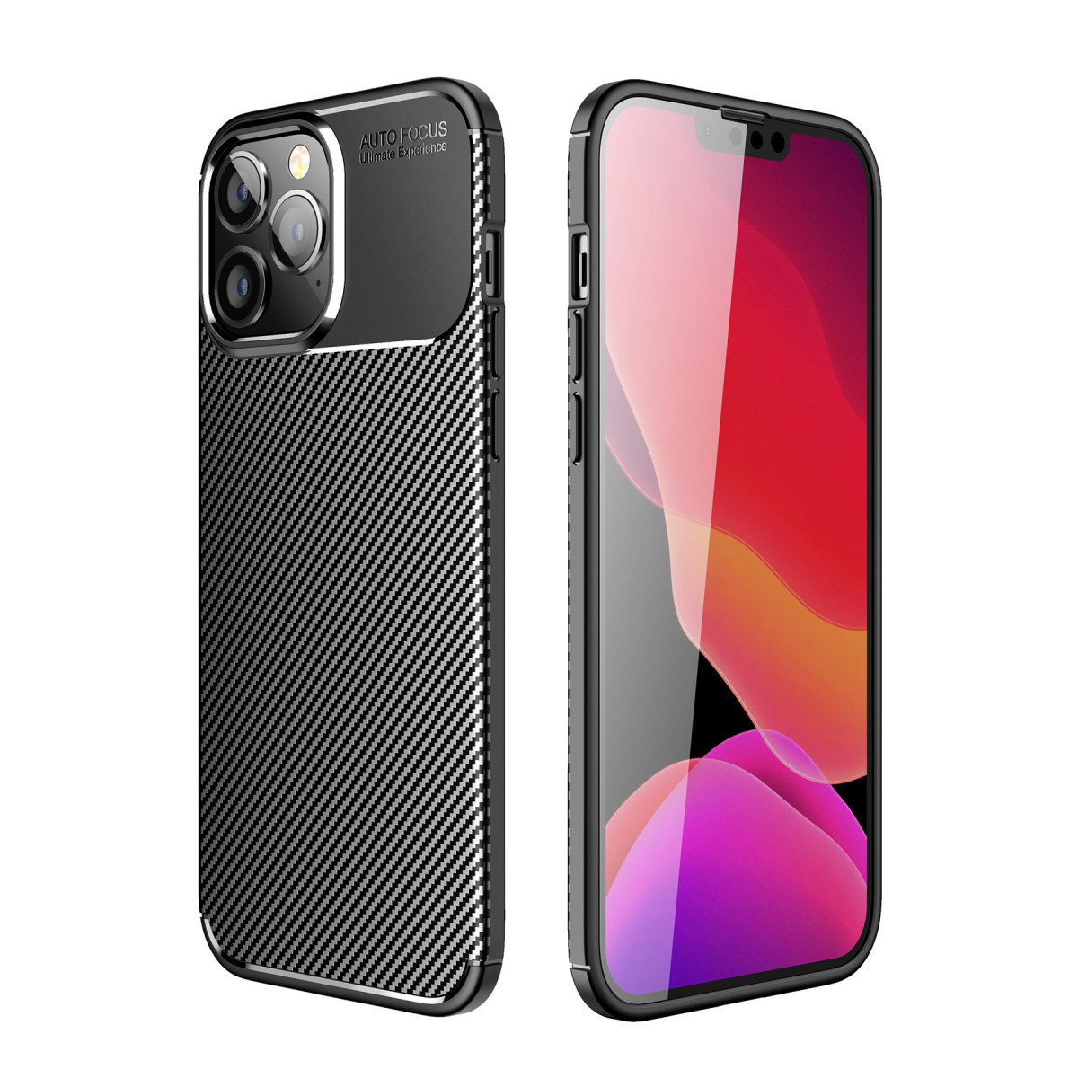 Newface Apple iPhone 14 Pro Kılıf Auto Focus Karbon Kapak - Siyah — görsel 7