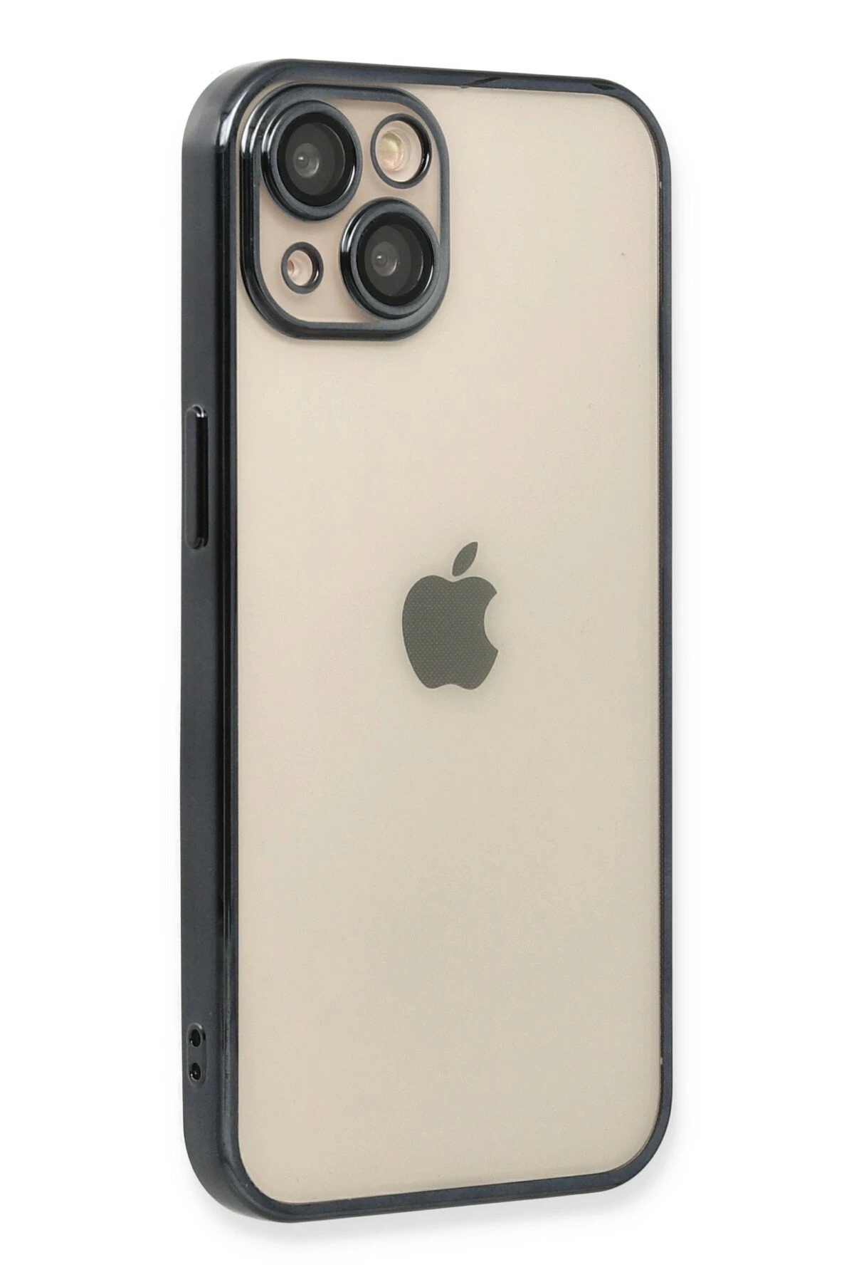 Newface iPhone 14 Kılıf Razer Lensli Silikon - Siyah