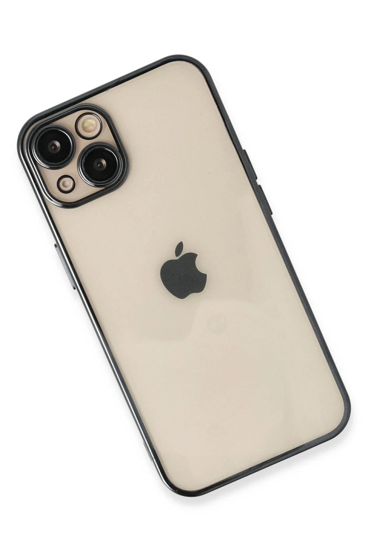 Newface iPhone 14 Kılıf Razer Lensli Silikon - Siyah
