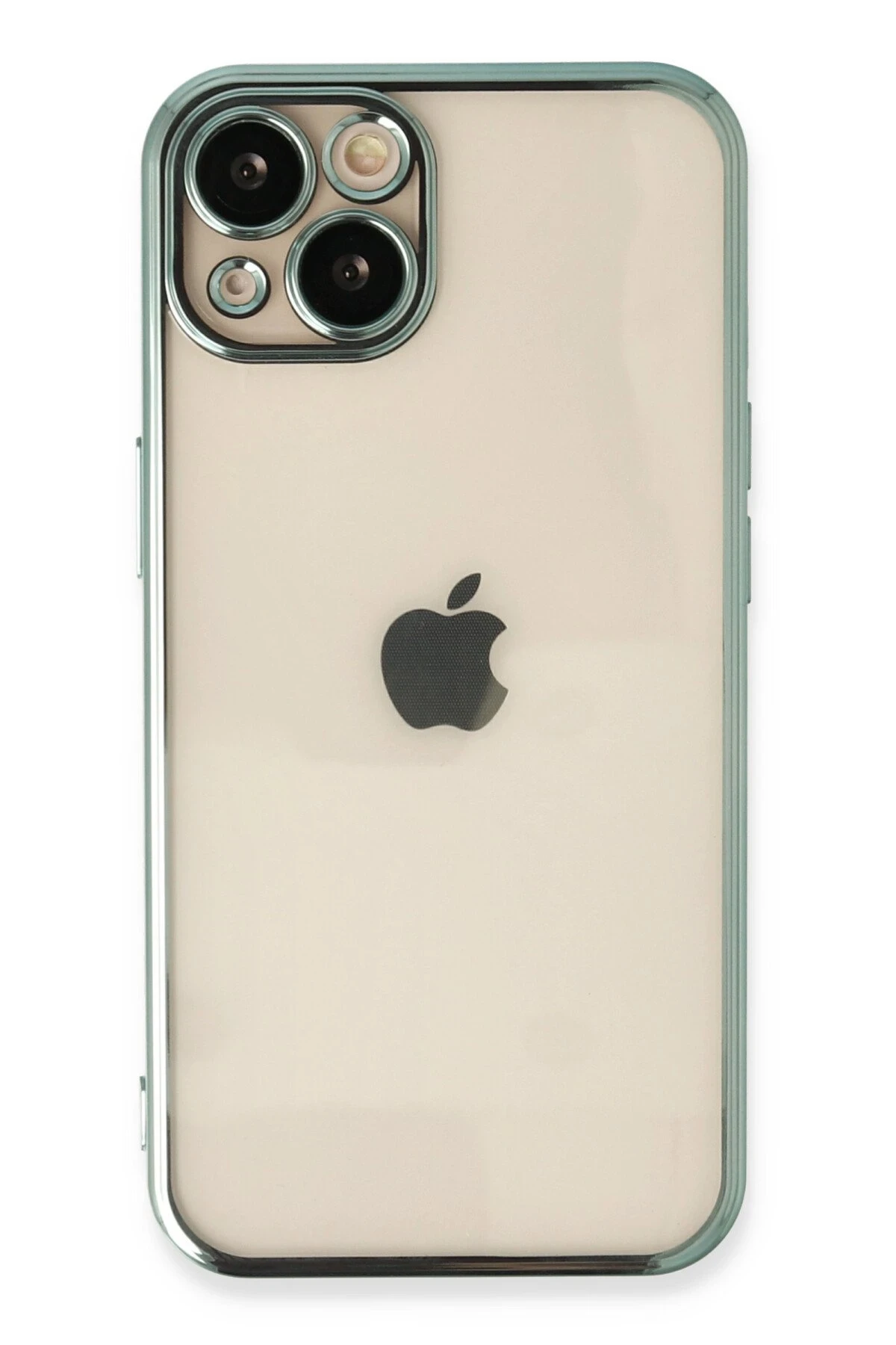 Newface iPhone 14 Kılıf Razer Lensli Silikon - Yeşil