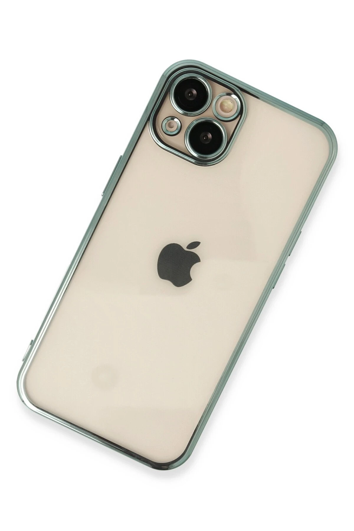Newface iPhone 14 Kılıf Razer Lensli Silikon - Yeşil