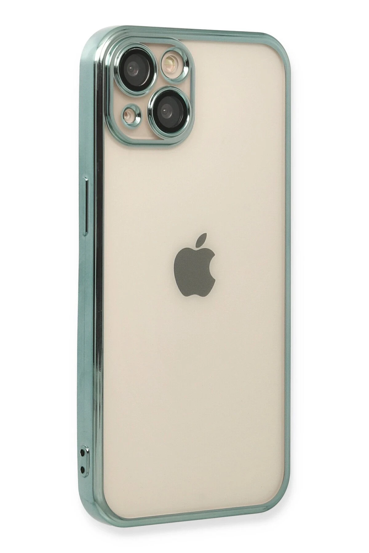 Newface iPhone 14 Kılıf Razer Lensli Silikon - Yeşil