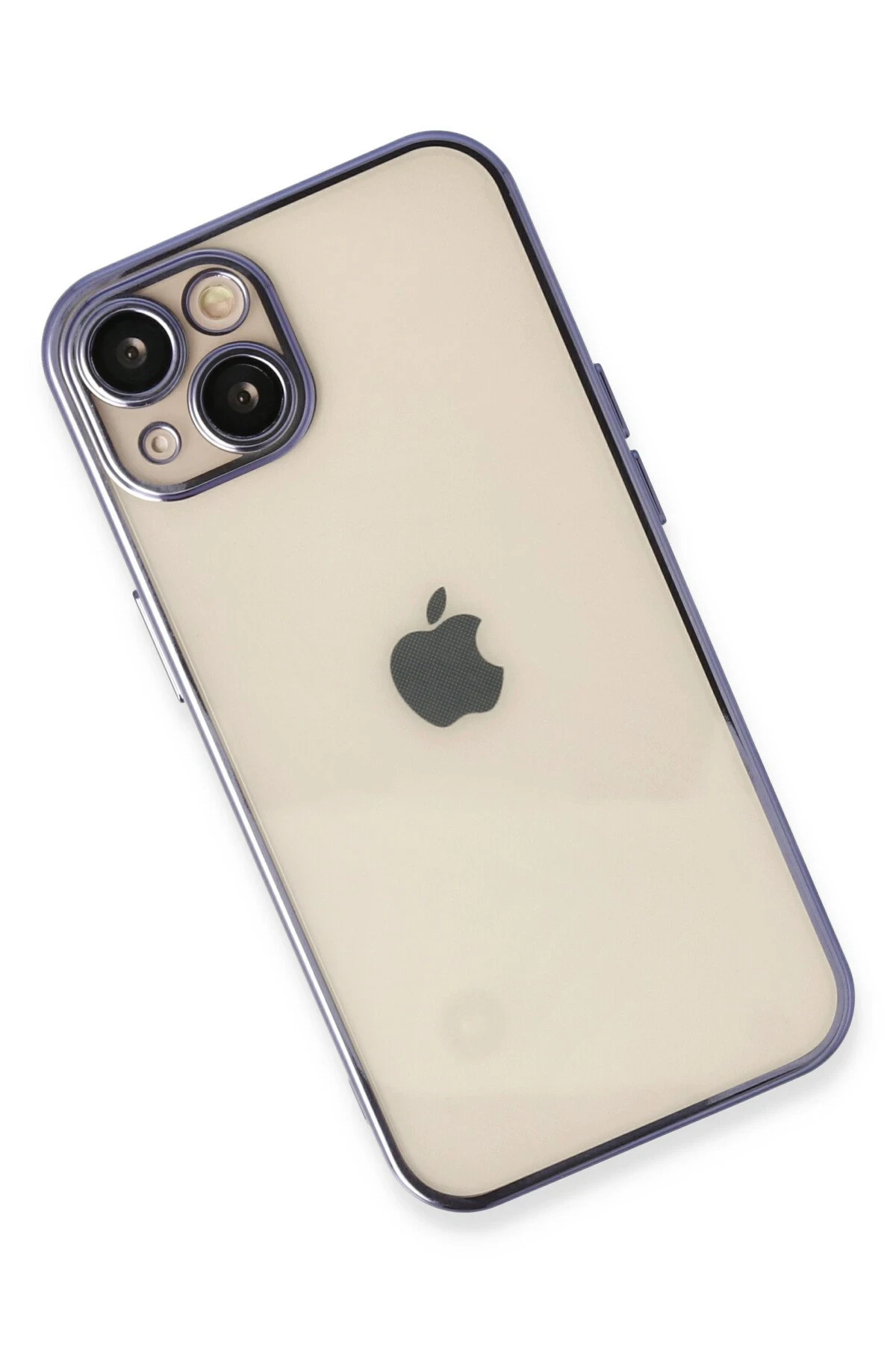 Newface iPhone 14 Kılıf Razer Lensli Silikon - Mor