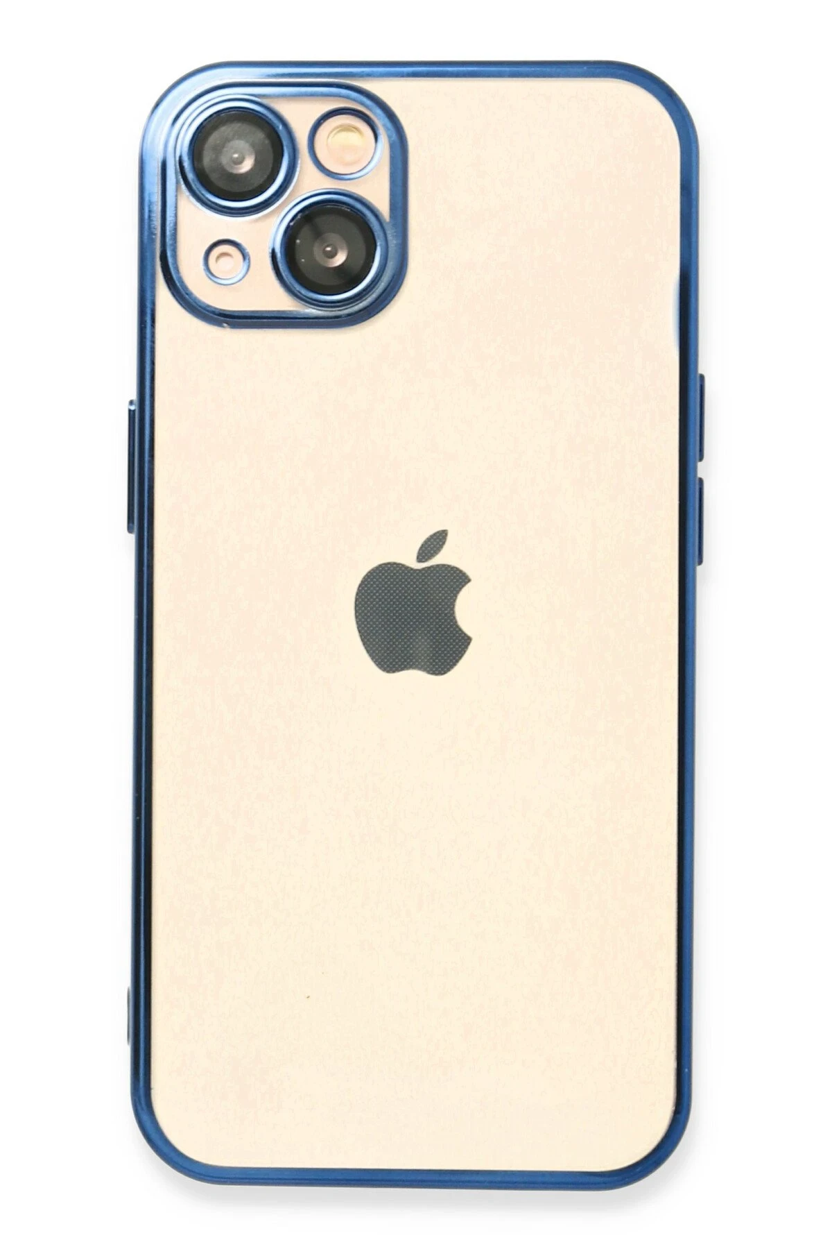 Newface iPhone 14 Kılıf Razer Lensli Silikon - Açık Mavi